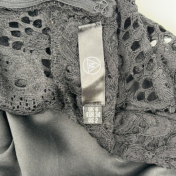 Missguided Dress Black Lace size 2 - Picture 10 of 11
